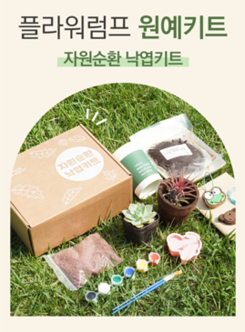 강원더몰,자원순환 낙엽키트 (폐낙엽 업사이클링 세트+낙엽 키링 만들기 체험)